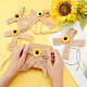 Sonnenblumenschleife aus Polyesterband DIY-WH0321-08-3