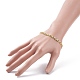 Brass Initial Letter U Link Chain Bracelet for Women BJEW-JB08073-3