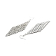 Boucles d'oreilles pendantes en losange avec strass en cristal EJEW-C037-08B-P-3