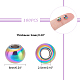UNICRAFTALE sbout 100pcs Rainbow Rondelle Beads 2.5mm 304 Stainless Steel Spacer Beads Metal Hypoallergenic Stopper Beads for Necklace Bracelet Earring Making STAS-UN0040-20B-2