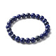 Natural Lapis Lazuli(Dyed) Stretch Bracelets Set for Girl Women BJEW-JB06805-02-3