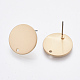 Accessoires de accessoires de puces d'oreilles en fer à surface lisse IFIN-T012-94B-RS-2