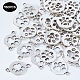 CHGCRAFT 150pcs Flat Round Alloy Dog Paw Print Connector Charms Tibetan Style Antique Silver Links for DIY Necklace Bracelet Jewelry Making TIBE-CA0001-01AS-4