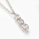 Brass Cubic Zirconia Necklaces & Earrings Jewelry Sets SJEW-JS00985-7