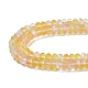 Perles de verre dépoli transparent FGLA-M002-01G-3