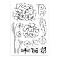 GLOBLELAND Hydrangea Flower Clear Stamps for DIY Scrapbooking Spring Plants Blooming Flowers Silicone Clear Stamp Seals for Journals Decorative Cards Making Photo Album DIY-WH0167-57-0503-8