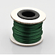 マクラメラテール中国結び作り用コードラウンドナイロン編み込みひも糸  サテンコード  濃い緑  2mm  約10.93ヤード（10m）/ロール X-NWIR-O002-07-1