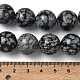 Природные снежинка обсидиан бисер нитей&nbsp;G-F818-A10-16mm-5