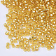 ガラスシリンダービーズ  シードビーズ  銀並ぶ  丸い穴  ゴールド  1.5~2x1~2mm  穴：0.8mm  約8000個/袋  約85~95 G /袋 SEED-Q036-01A-A07-3