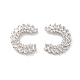 Rack Plating Brass Micro Pave Cubic Zirconia Stud Earrings for Women EJEW-H091-37P-2