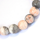 Zébrées naturelle perles rondes de jaspe brins X-G-E334-6mm-11-2