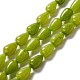 Chapelets de perles de jade blanche naturelle G-O029-07A-4