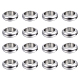 UNICRAFTALE 200pcs 6mm Ring Pattern Spacer Beads Stainless Steel Loose Beads Metal Large Hole Spacer Beads Smooth Surface Beads Finding for DIY Bracelet Necklace Jewelry Making STAS-UN0003-46A-1