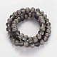 Frosted Electroplate Glass Bead Strands EGLA-J078-10x8mm-HP02-2