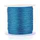 ポリエステル編組メタリック糸  DIYの編みこみのブレスレット作りと刺繡のために  ドジャーブルー  0.4mm  6プライ  約54.68ヤード（50m）/ロール OCOR-I007-B-27-1