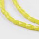 Brins de perles de verre de couleur opaque GLAA-P035-5x3mm-A03-3