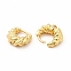 Twist Ring Rack Plating Brass Hoop Earring for Women EJEW-H091-14G-2
