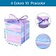 Magibeads 40Sets 4 Color Square Fold Paper Candy Boxes CON-MB0001-17-3
