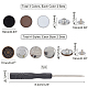PandaHall Elite Flat Round Zinc Alloy Scalable & Removable Jean Button FIND-PH0002-14-2