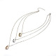 Galvanisierte Kaurimuscheln Halsketten NJEW-JN02296-1