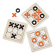 Nbeads 3 Sets 3 Colors Wood Tic Tac Toe Board Game AJEW-NB0005-35-1