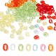Pandahall elite 490 pièces 7 couleurs anneaux de liaison acryliques transparents TACR-PH0001-24-1