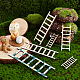 SUPERFINDINGS 60Pcs 4 Style Bisque Fairy Furniture Ladder Mini Wooden Step Ladder Garden Ornament Ladder DIY Craft Fairy Garden Accessory for DIY Landscape Decor FIND-FH0004-96-2