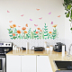 塩ビウォールステッカー  壁飾り  花柄  900x290mm DIY-WH0228-537-4