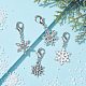 Decoraciones colgantes de aleación de copo de nieve navideño HJEW-JM01512-2