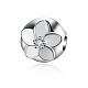 Blume 925 Sterling Silber Emaille europäischen Perlen STER-BB15845-B-1