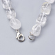 Natural Quartz Crystal Graduated Beaded Necklaces NJEW-S410-13-3