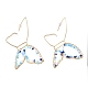 Schmetterlings-Glasperlen-Ohrringe für Mädchenfrauen EJEW-JE04657-4
