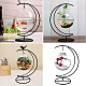 AHANDMAKER Ornament Display Stand Iron Curve Design Display Stand Black Ornaments Display Holder Air Plant Hanger Hanging Stand for Microscopic Plants Earrings Necklaces Display IFIN-GA0001-27-7