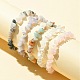 5Pcs 5 Style Natural Mixed Gemstone Chips Beaded Stretch Bracelets Set for Women BJEW-FZ00007-5