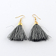 Nylon Thread Tassel Earrings for Carnival EJEW-Q682-01C-1