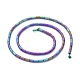 Electroplate Frosted Glass Beads Strands EGLA-K014-BF-FP03-3