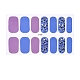 キラキラフルカバー模造ダイヤモンドガラスダイヤモンドネイルステッカー  指の爪の足の爪の爪の先端の装飾  藤紫色  100x60mm MRMJ-T072-L016-1