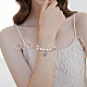 4 pz 4 stile natura misto pietre preziose e braccialetti di perline conchiglia con ciondoli a cuore per le donne BJEW-TA00242-6
