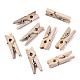 Wooden Craft Pegs Clips, Wheat, 35x7x10mm