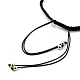 Paar verstellbare Nylonfaden geflochtene Perlen Armbänder BJEW-JB05448-4