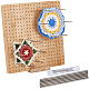 Tablero de bloqueo de crochet de bambú cuadrado DIY-WH0304-909-1