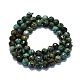 Brins de perles turquoises africaines naturelles (jaspe) G-G927-24-2
