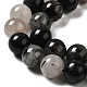 Naturale nero rutilato perle di quarzo fili G-R447-10mm-03-01-3