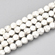 Chapelets de perles en hématite synthétique sans magnétiques G-T114-25-2