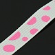 Bedrucktes Ripsband mit weißen und pinkfarbenen Punkten für selbstgemachte Haarschleifen-Accessoires X-SRIB-A010-10mm-03-1