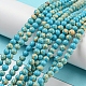 Brins de perles teintes en jaspe impérial synthétique G-D077-A01-02J-2