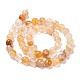 Natural Yellow Hematoid Quartz/Golden Healer Quartz Beads Strands G-E571-05A-2