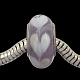 Dessin de coeur rondelle main lampwork européennes grosses perles de trou LAMP-I015-01B-1