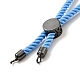 Наполовину готовые браслеты-слайдеры из скрученной миланской веревки FIND-G032-01B-15-3