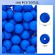 100Pcs Silicone Beads Round Rubber Bead 15MM Loose Spacer Beads for DIY Supplies Jewelry Keychain Making JX471A-1